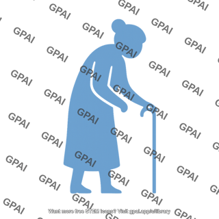 Person symbol elderly woman