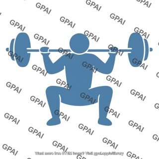 Lifting weights symbol squat