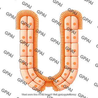 Columnar cell brush invaginating