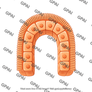 Luminal epithelial cell brush protruding