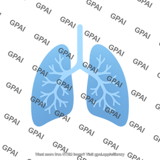 Lungs symbol with bronchioles