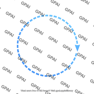 Circular arrow dashed editable 3