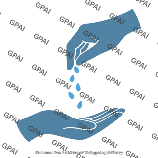 Hand with seeds symbol
