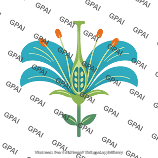 Flower symbol with stem