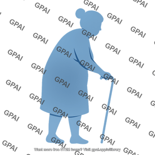 Person symbol elderly woman obese