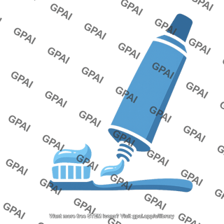 Toothbrush symbol with toothpaste 2