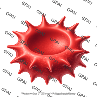 Red blood cell echinocyte 01