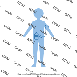 Person symbol child with diabetes