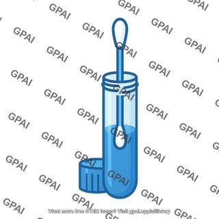 Collection tube with cotton swab symbol