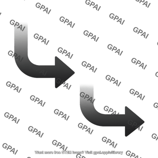 Rounded corner arrow thick faded editable 3