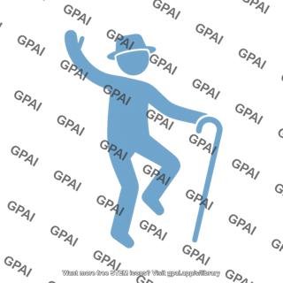 Person symbol older man dancing