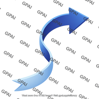 Curved arrow 3d 1