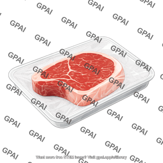 Steak packaged