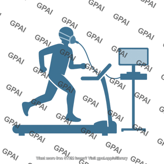 Aerobic tetsing on treadmill symbol