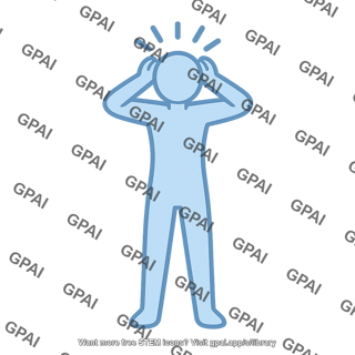 Person symbol anxious