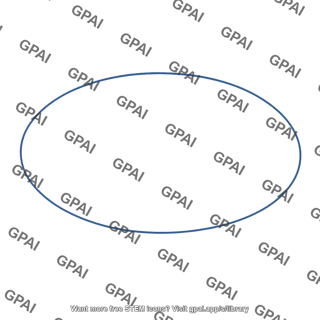 Blue oval outline
