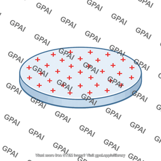 Plastic disk uniformly charged