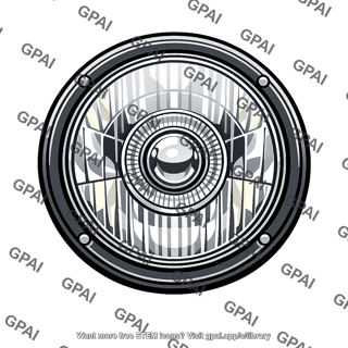 Car headlight circular