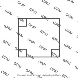 Square plate with three corners removed