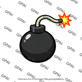 Cartoon fuse bomb