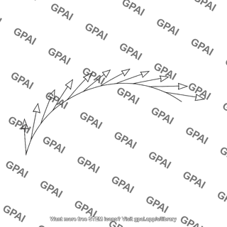 Curved line with branching arrows