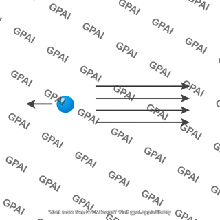 Electron moving opposite electric field