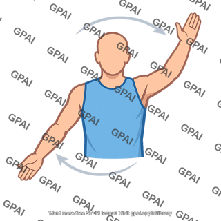 Arm windmill motion pose