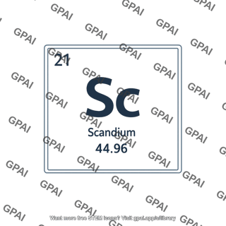 Scandium element cell