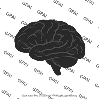 Human brain silhouette