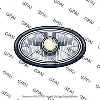 Car headlight oval