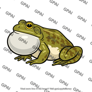 Bullfrog throat inflated