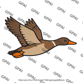 Duck flying