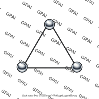 Equilateral triangle of conducting spheres