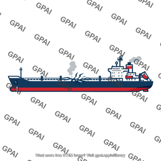 Damaged oil tanker