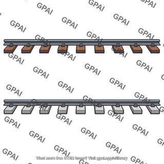 Railway rail on sleepers