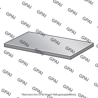 Rectangular metal plate