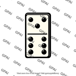 Domino upright on narrow side