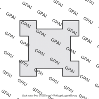 Square plate with four corners removed