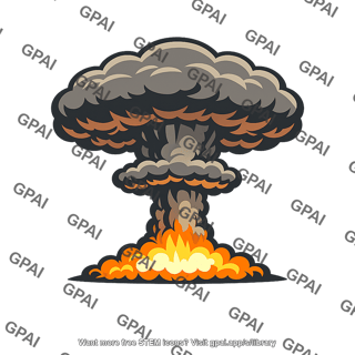 Atomic explosion mushroom cloud