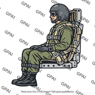 Test pilot in ejection seat