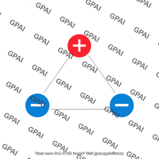 Equilateral triangle charged particle arrangement