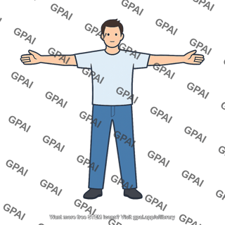 Man outstretched arms