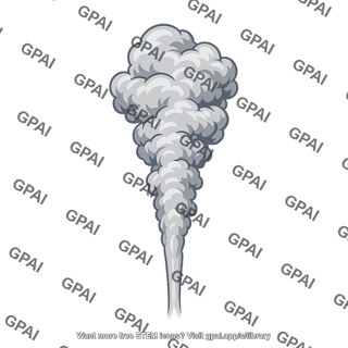 Smoke plume turbulent