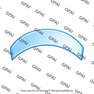 Curved blue banner