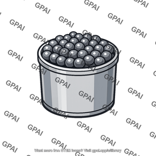 Container of lead shot