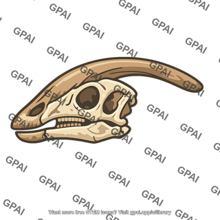 Parasaurolophus skull