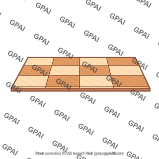 Checkered wooden board