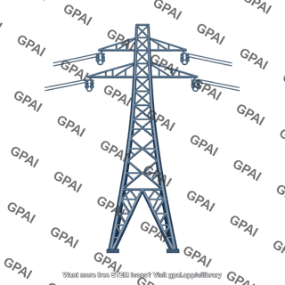 Power line transmission tower