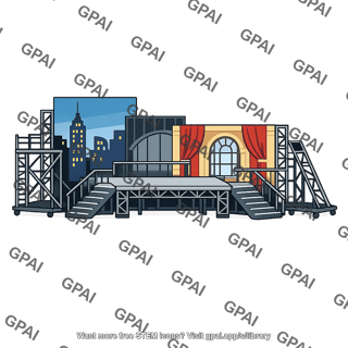 Broadway stage set