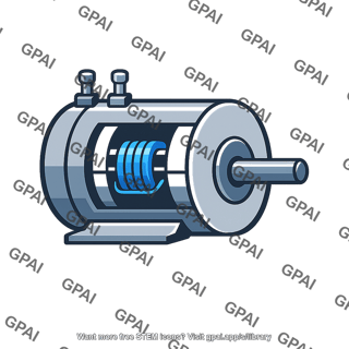 Electric motor line art